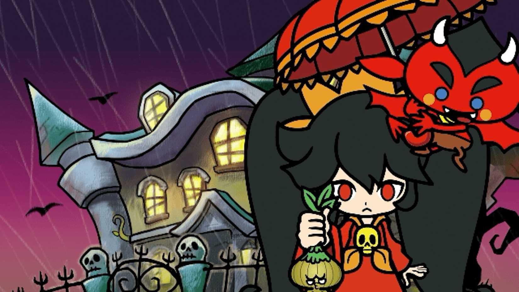 Artwork of Ashley from WarioWare with Imp on her shoulder