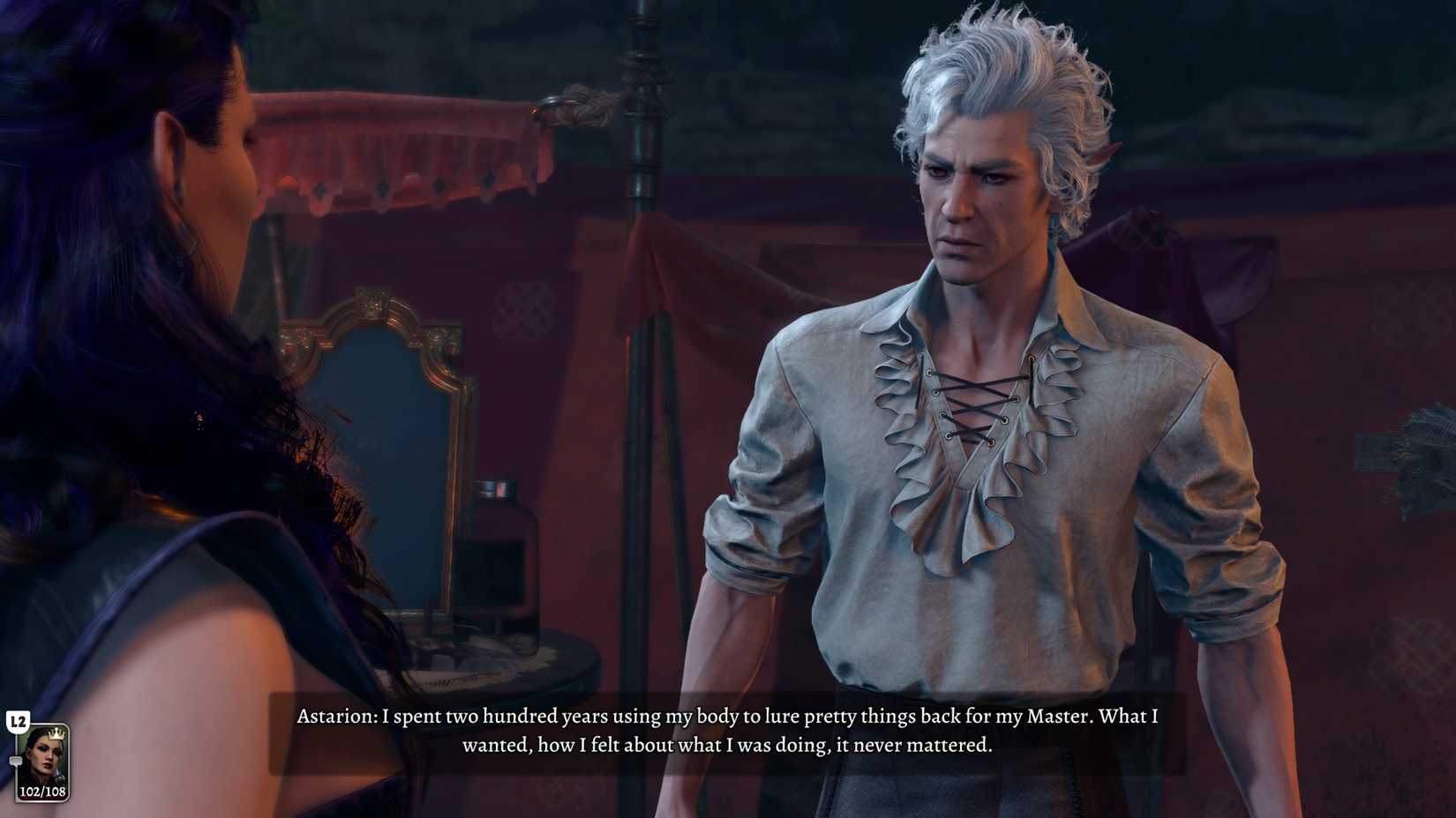 Astarion explains that with Cazador, consent never mattered.