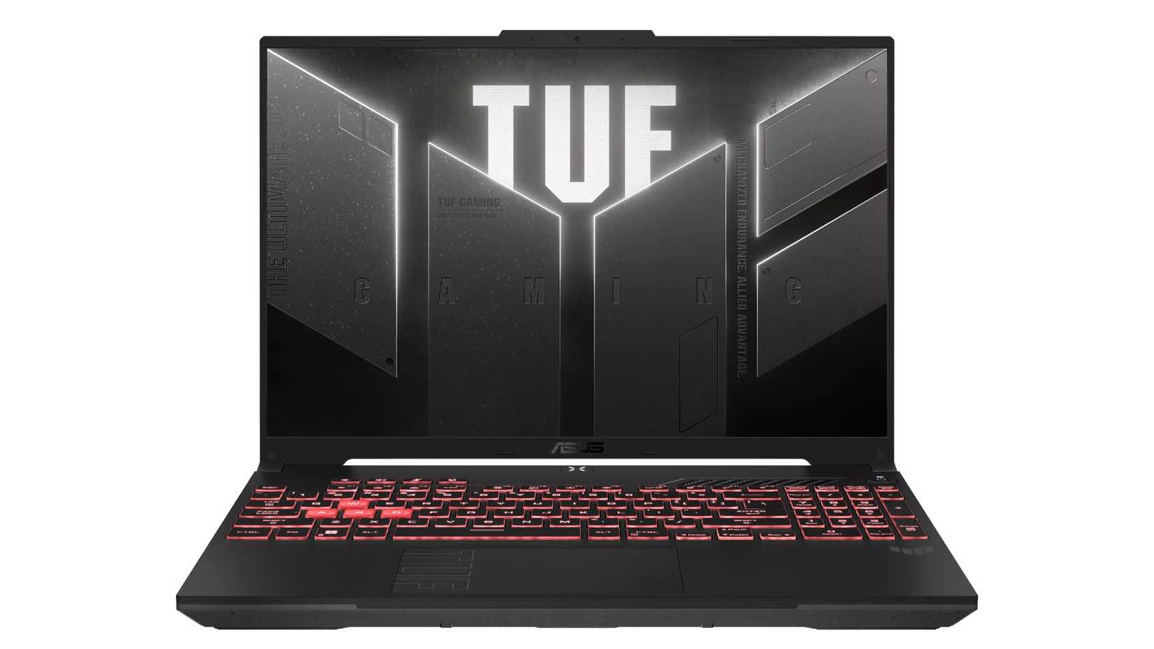 打開並開機的華碩 Tuf 筆記本電腦