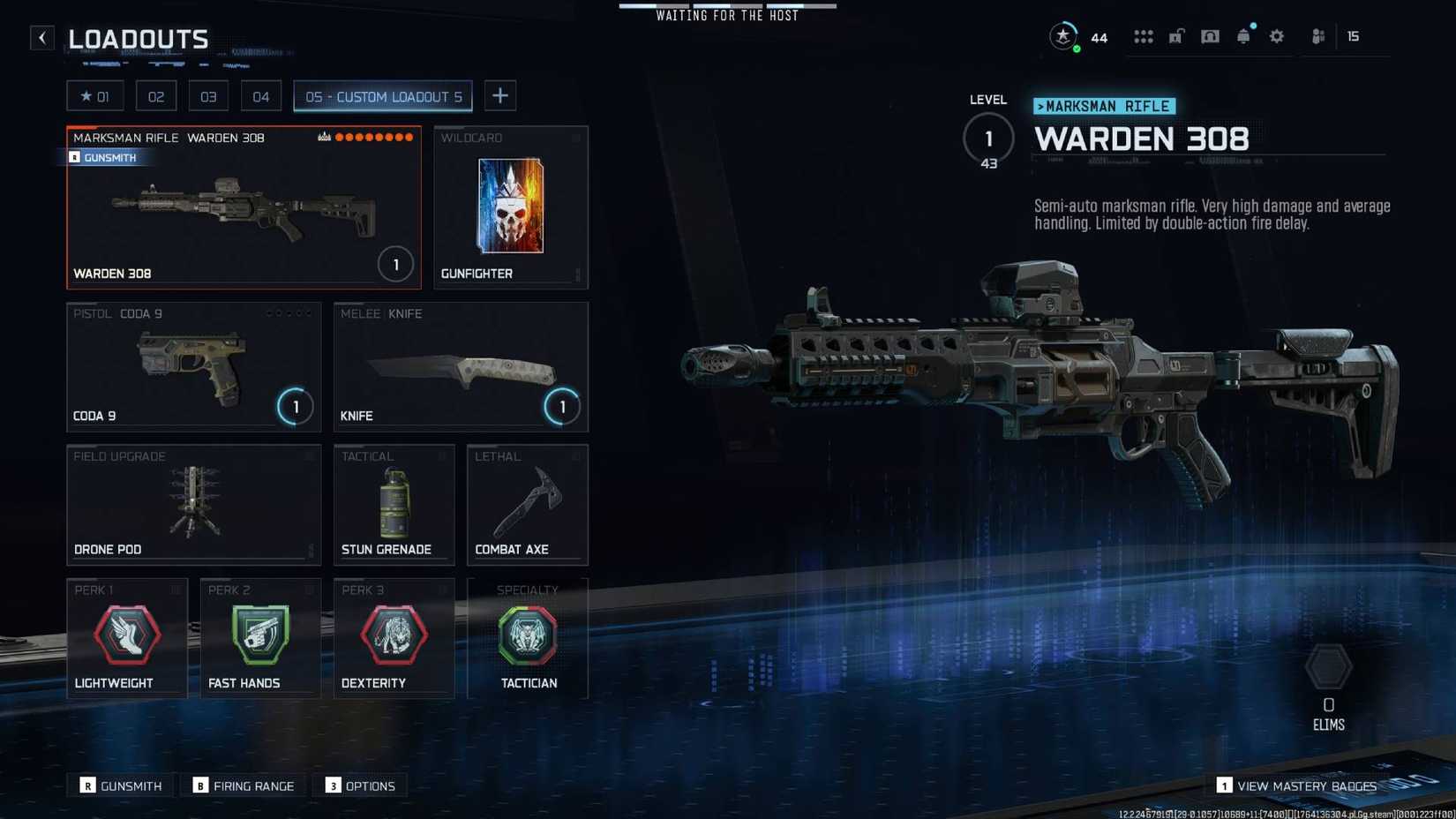 The Warden 308 in Black Ops 7 with the class listed in this guide.