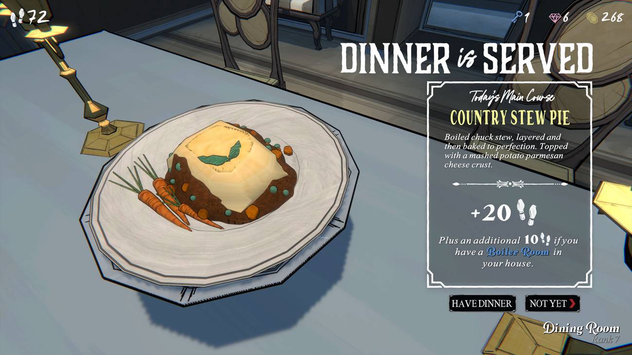 Country Stew Pie served on a platter in Blue Prince.