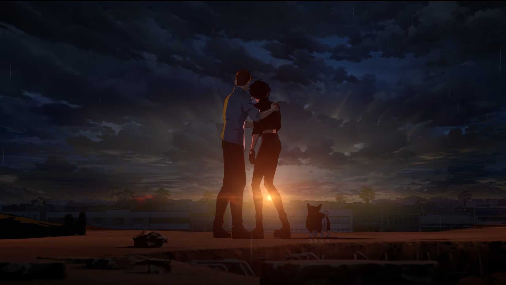 Robert and Invisigal together at the end of Dispatch