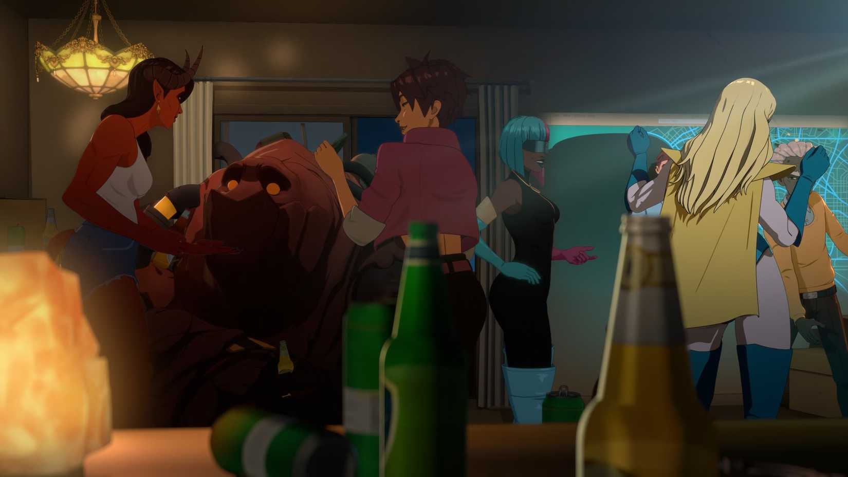 The Z-Team at Robert's apartment in Dispatch