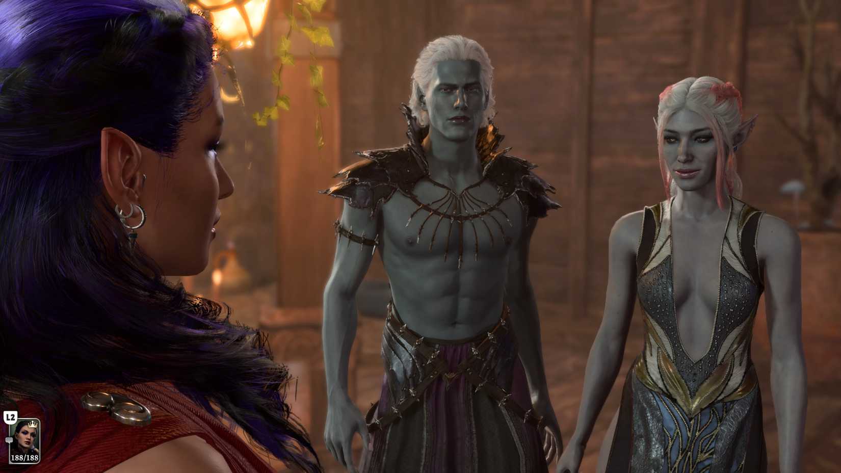 The drow twins, as seen in Baldur's Gate 3's brothel.