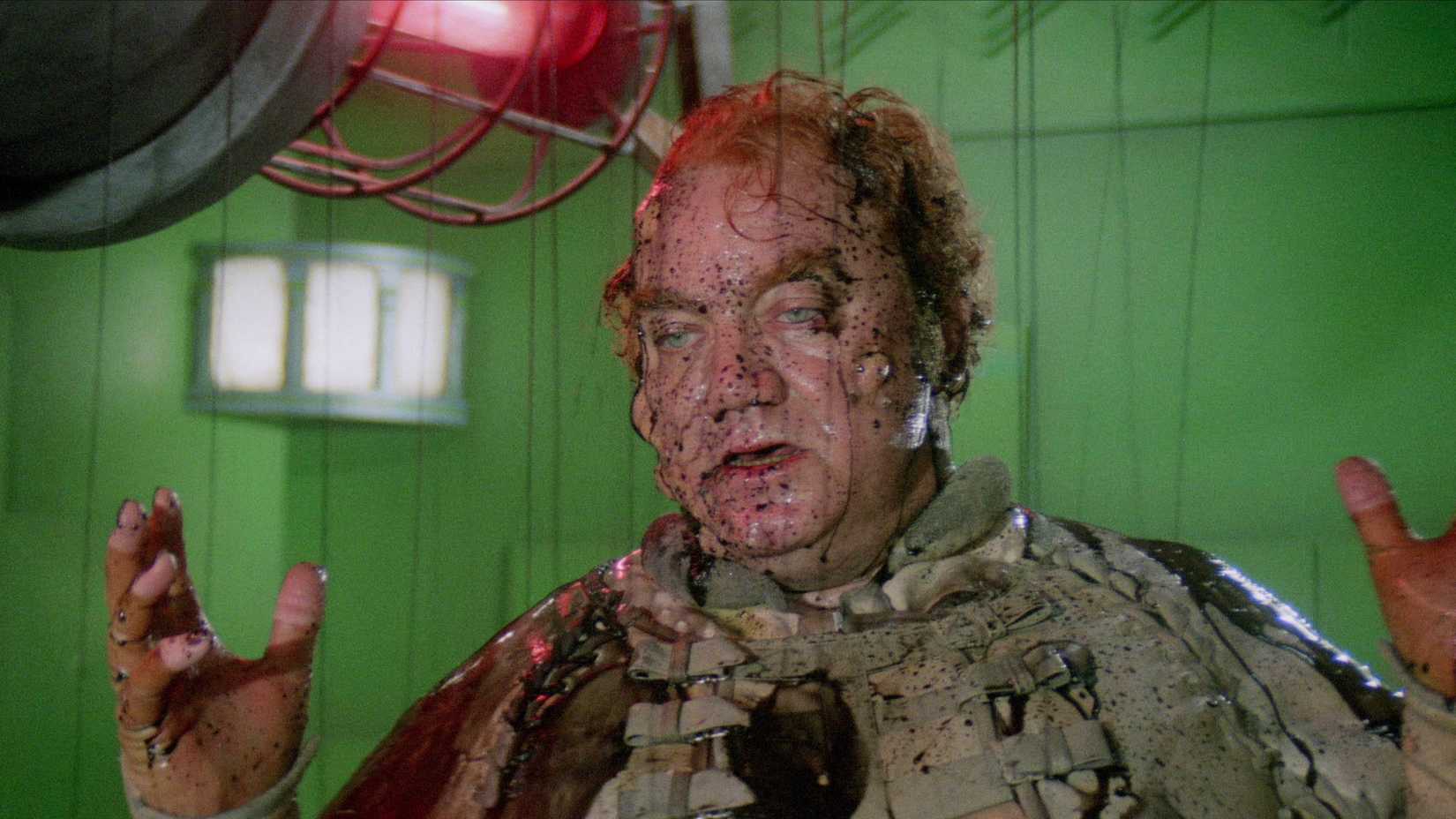 The grotesque Baron Harkonnen covered in pustules in David Lynch's Dune