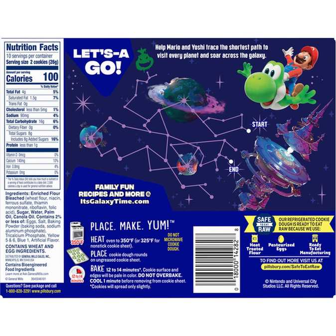 Alternative Pillsbury artwork featuring Yoshi and the themed egg cookie