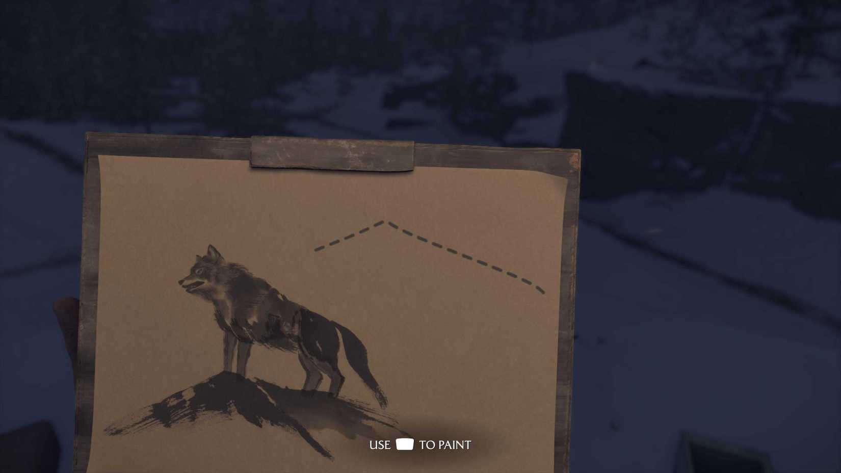 Using the touchpad on the DualSense to paint a wolf in Ghost of Yotei