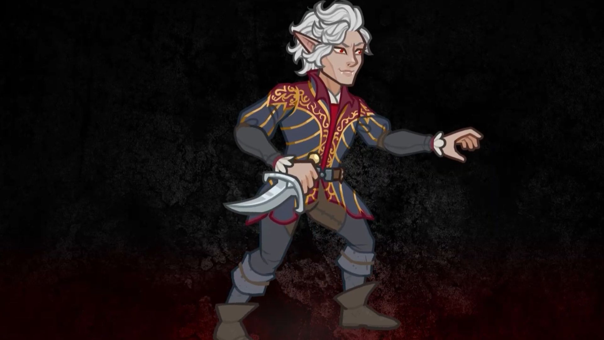 Astarion from Baldur's Gate 3 in Idle Champions of the Forgotten Realms.