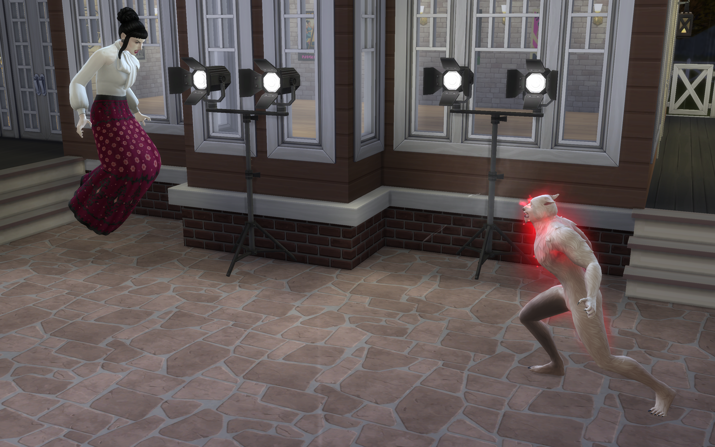 The Sims 4's vampires and werewolves duke it out in a supernatural showdown