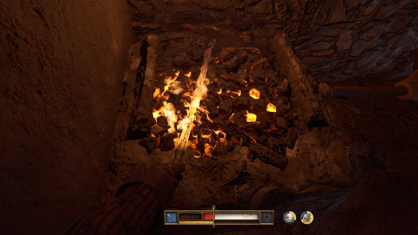 The blacksmithing mini game in Kingdom Come: Deliverance 2.