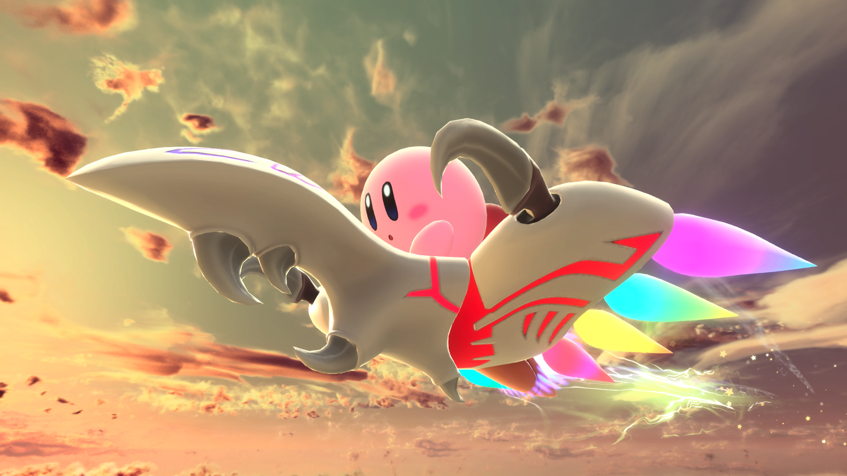 Kirby rides a dragoon in Kirby Air Riders.
