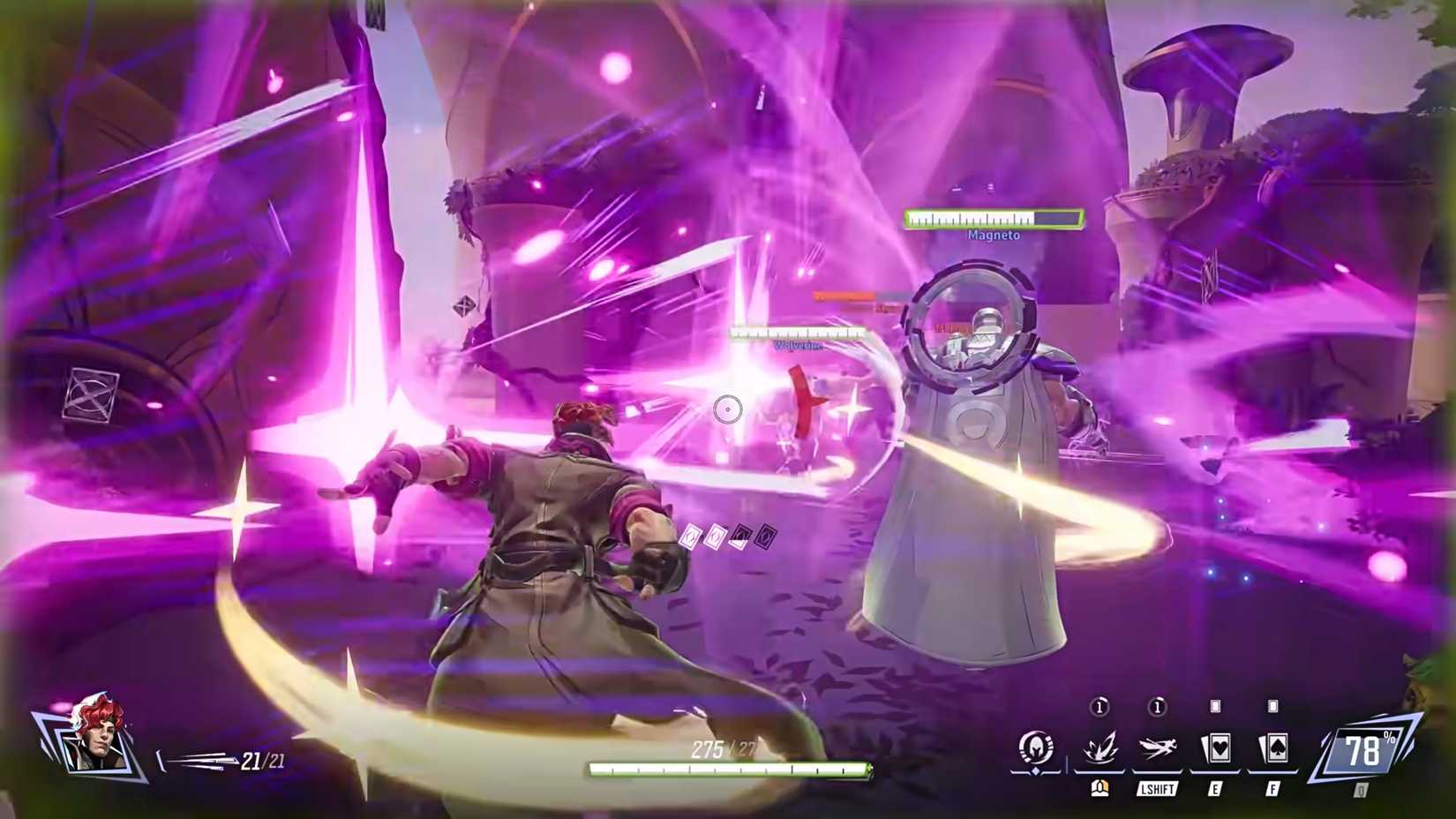 Gambit using a healing bounce skill in Marvel Rivals