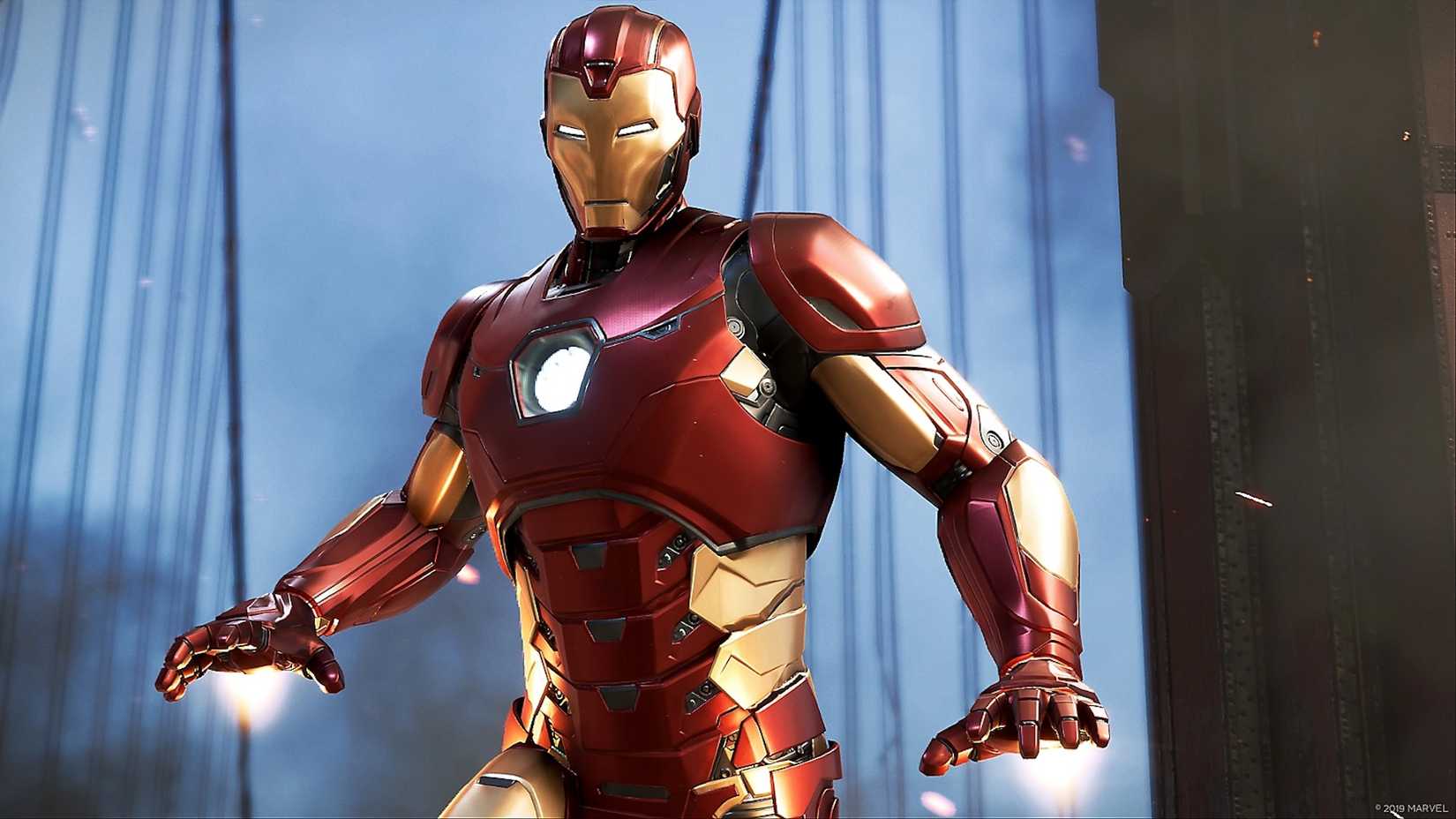Iron Man hovers Iron Manly in Marvel's Avengers