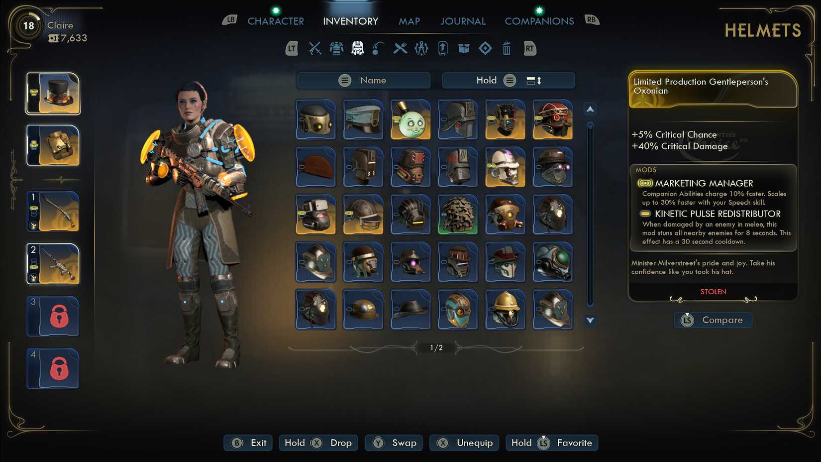 Outer Worlds 2's gear and skill points are far too restrictive