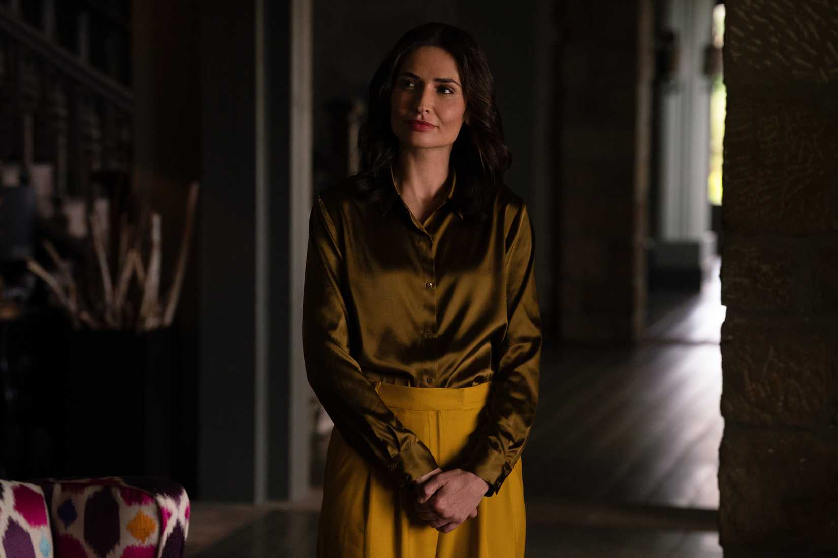 Zosia (Karolina Wydra) smiling serenely in Pluribus