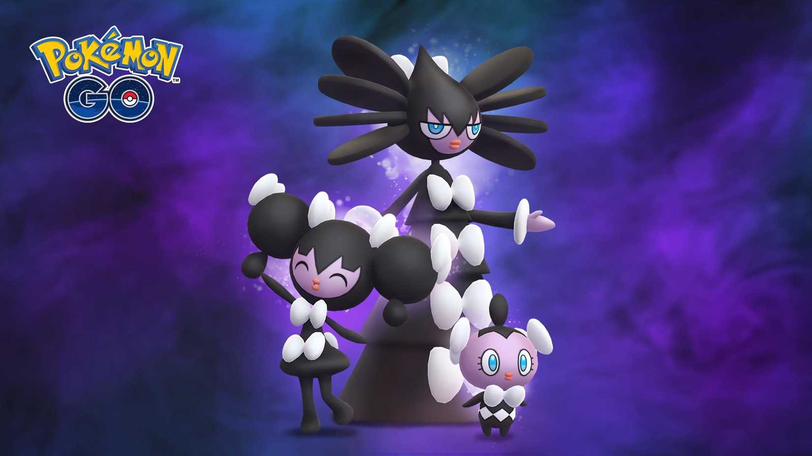 Gothita, Gothorita, and Gothitelle as seen in Pokémon Go