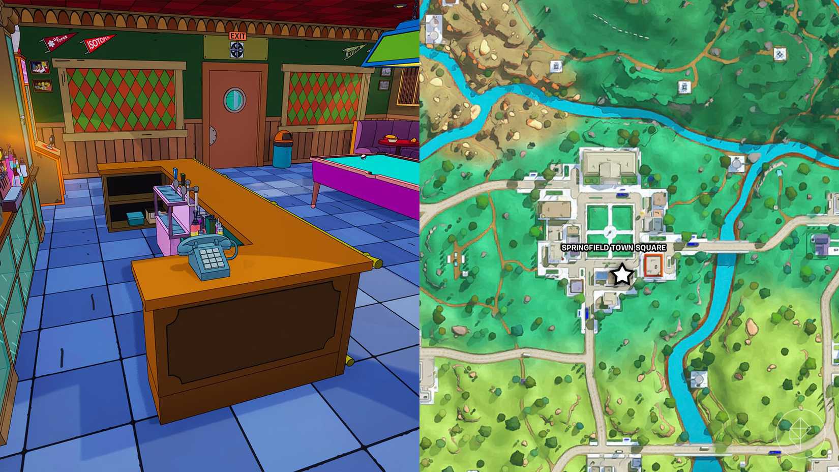 The telephone found inside Moe's bar in Fortnite.