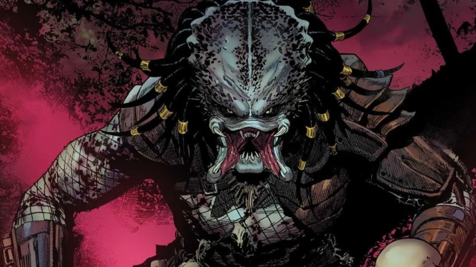 A detail of the cover of Predator: Day of the Hunter from Marvel Comics