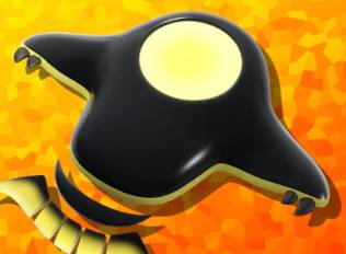 The Vampire Star, a gold and black ship in Kirby Air Riders
