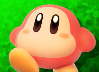 Waddle Dee, an orange little round creature in Kirby Air Riders