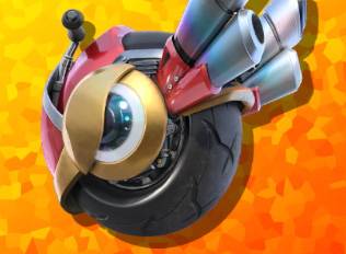Wheelie Bike, a tire with eyes on it in Kirby Air Riders