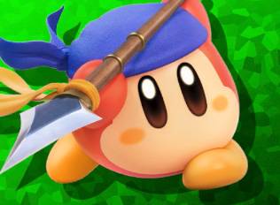 Bandana Waddle Dee, carrying a spear in Kirby Air Riders