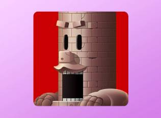 A Kirby Air Riders License Card Icon of a castle tower with a face