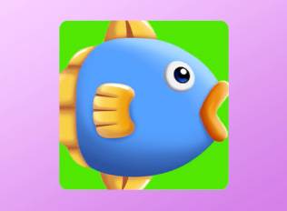 A Kirby Air Riders License Card Icon of a flat blue fish