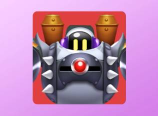 A Kirby Air Riders License Card Icon of a steel robot with spikes on it