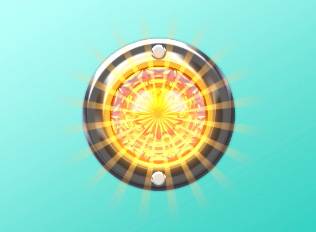 A My Machine Decal of a round headlight