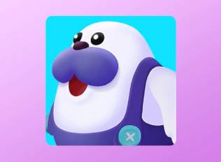 A Kirby Air Riders License Card Icon of a seal-like creature in overalls.