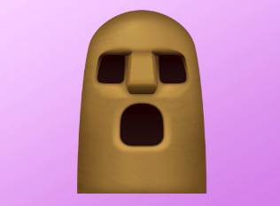 A Kirby Air Riders License Card Sticker of a hollow face