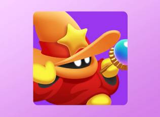 A Kirby Air Riders License Card Icon of a wizard in a red robe