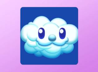 A Kirby Air Riders License Card Icon of a happy cloud