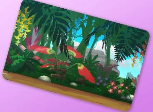 A Kirby Air Riders License Card Theme of a jungle