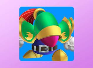 A Kirby Air Riders License Card Icon of a sword-toting soldier
