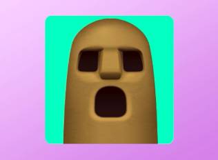 A Kirby Air Riders License Card Icon of a hollow head