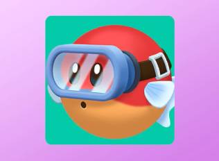 A Kirby Air Riders License Card Icon of a round fish in goggles.