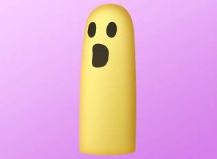 A Kirby Air Riders License Card Sticker of a long cylinder with a face