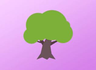 A Kirby Air Riders License Card Sticker of a plain tree