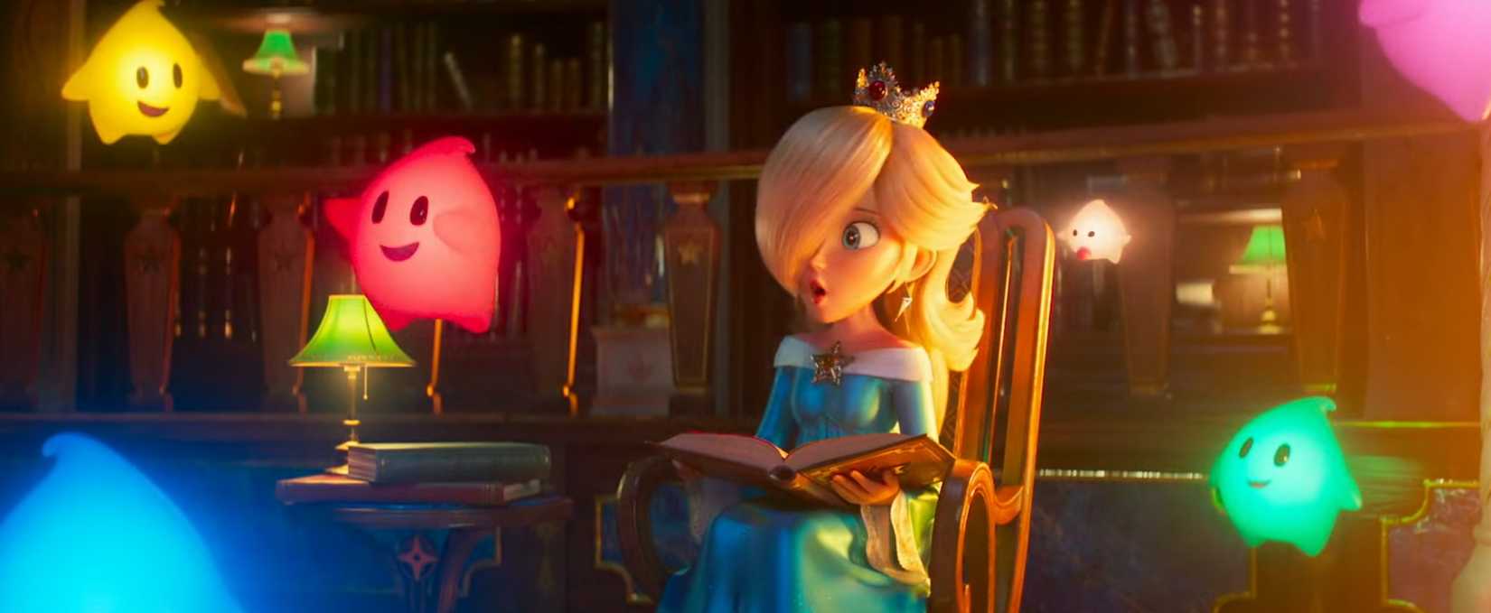 Rosalina and the Lumas in The Super Mario Galaxy Movie
