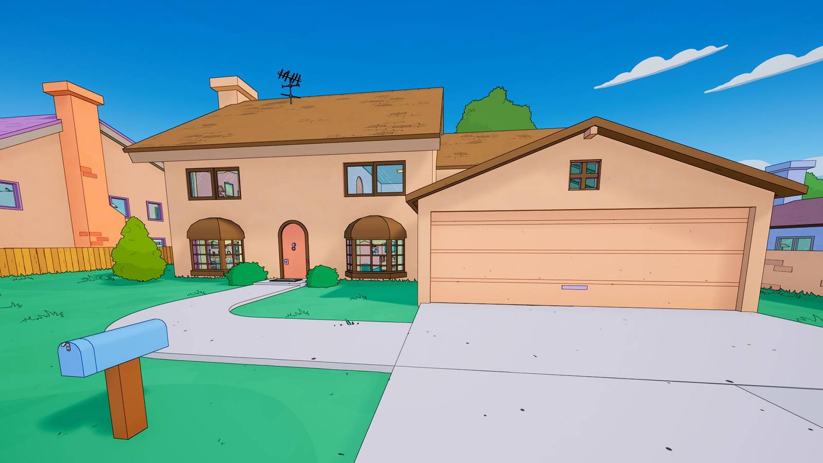 A casa dos Simpsons como aparece em Fortnite.