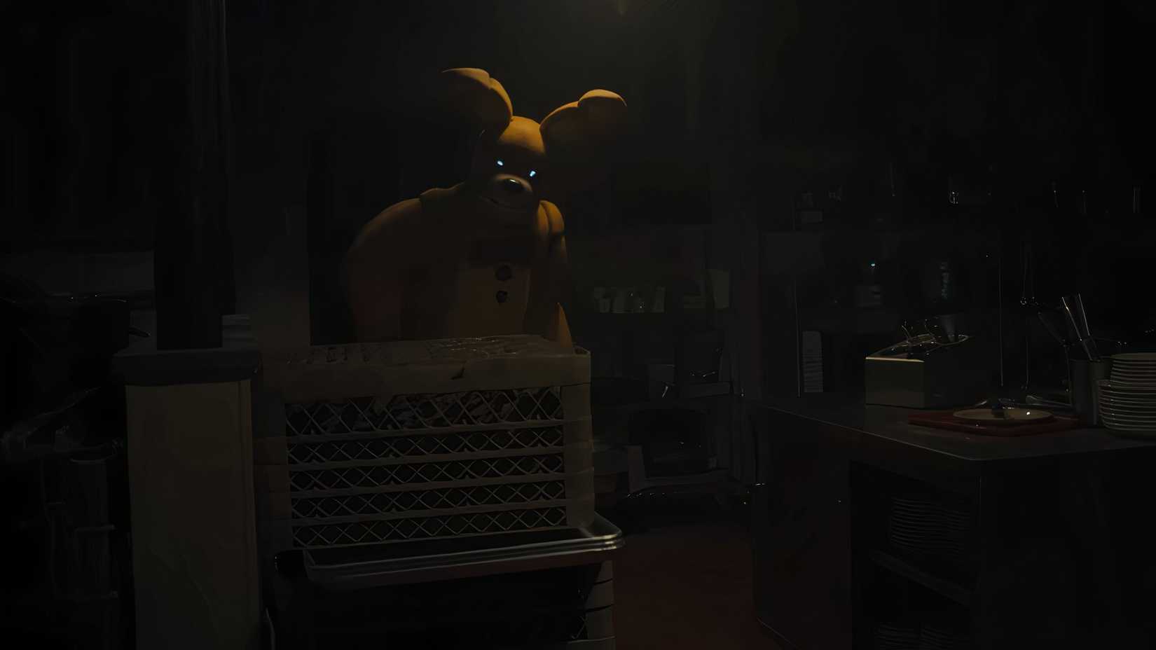 Springtrap looms in the darkness.