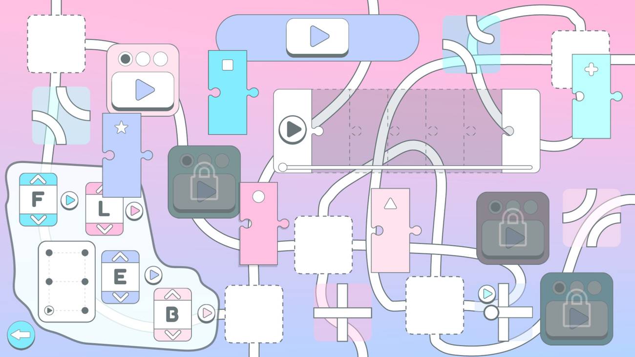 A pastel assortment of puzzles layered on top of one another in Strange Jigsaws