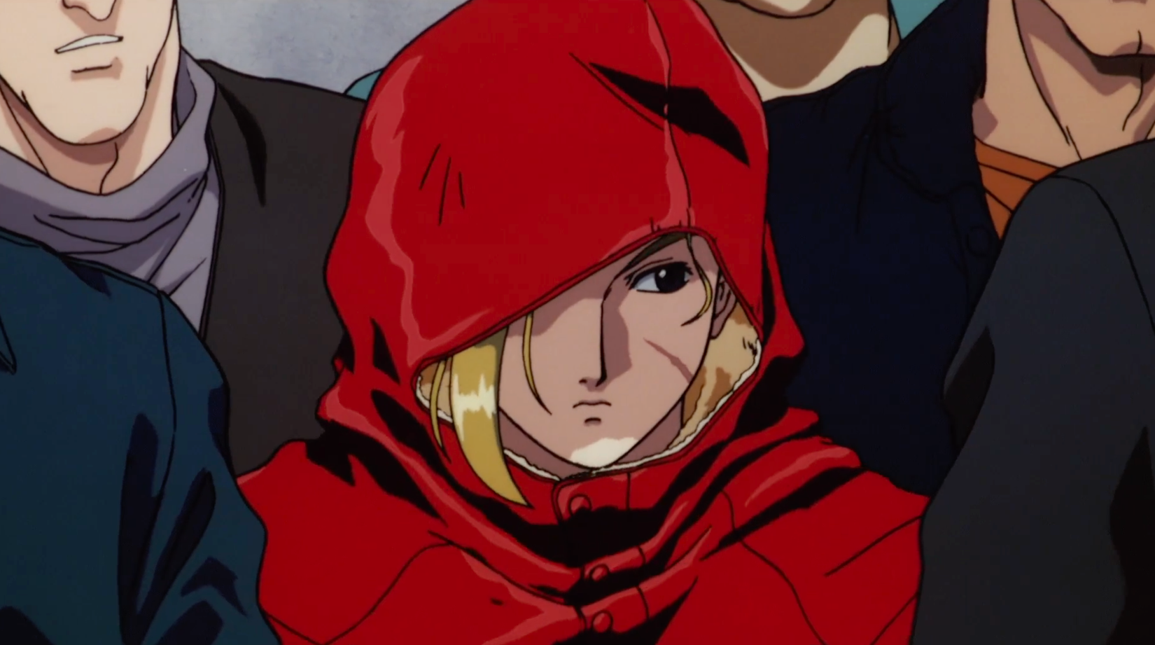Cammy hiddden in her now signature red coat from Street Fighter 2 The Animated Movie 
