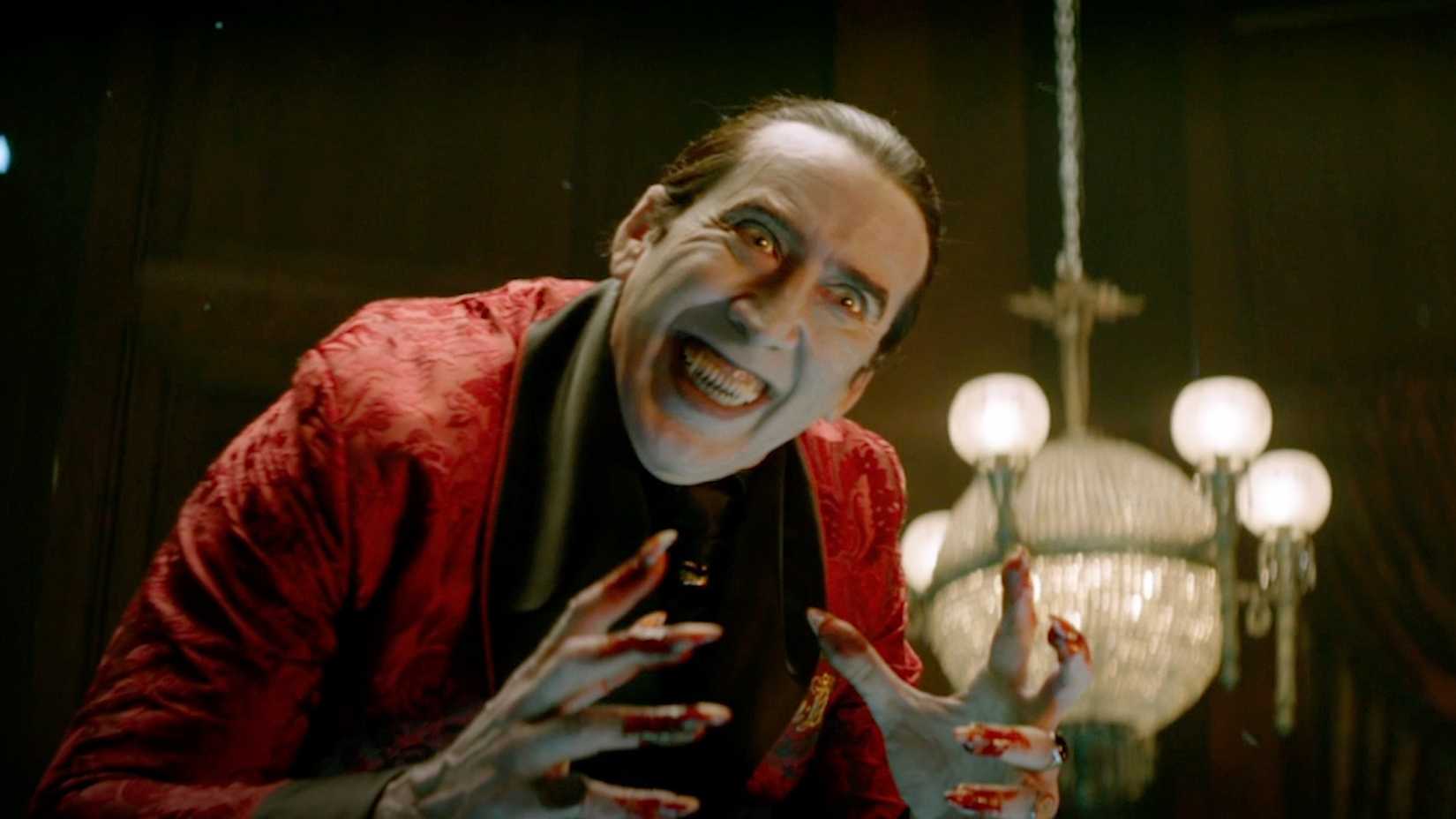 Nicolas Cage as Dracula in the movie Renfield