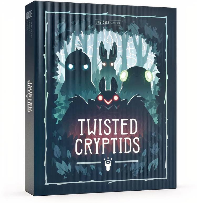 Box art for the Twisted Cryptids tabletop game.