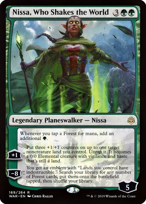 Imagem da carta Magic: The Gathering Nissa, que sacode o mundo