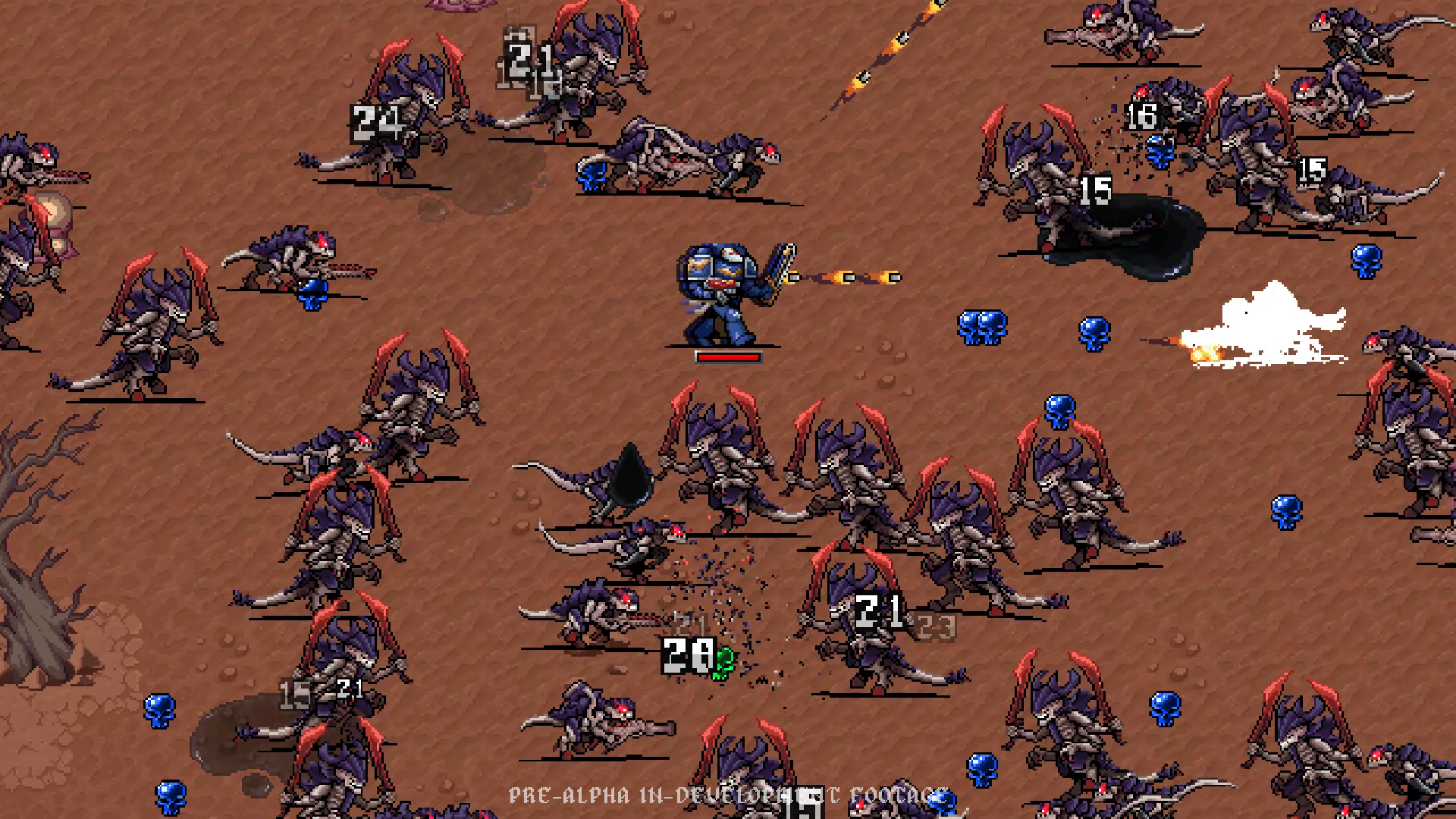 Vampire Survivors' Best Replacement Officially Launches in 2 Weeks 33 Warhammer Survivors - Screenshot - Malum Faces Tyranid Swarm