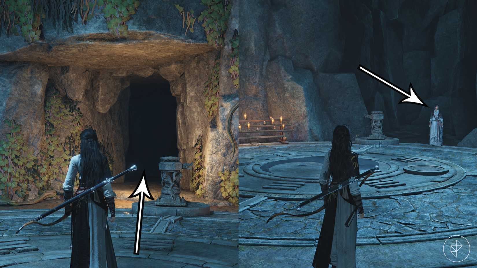 The first part of the Cries in the Distance quest in Where Winds Meet.